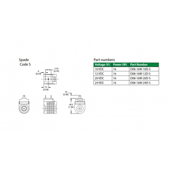 Comatrol coil 10VDC 16W fi12.7